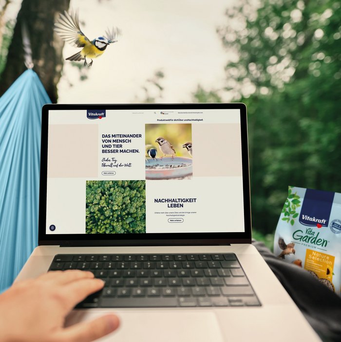 Keyvisual Vitakraft Produkt Vita Garden Nature Selection für Gartenvögel